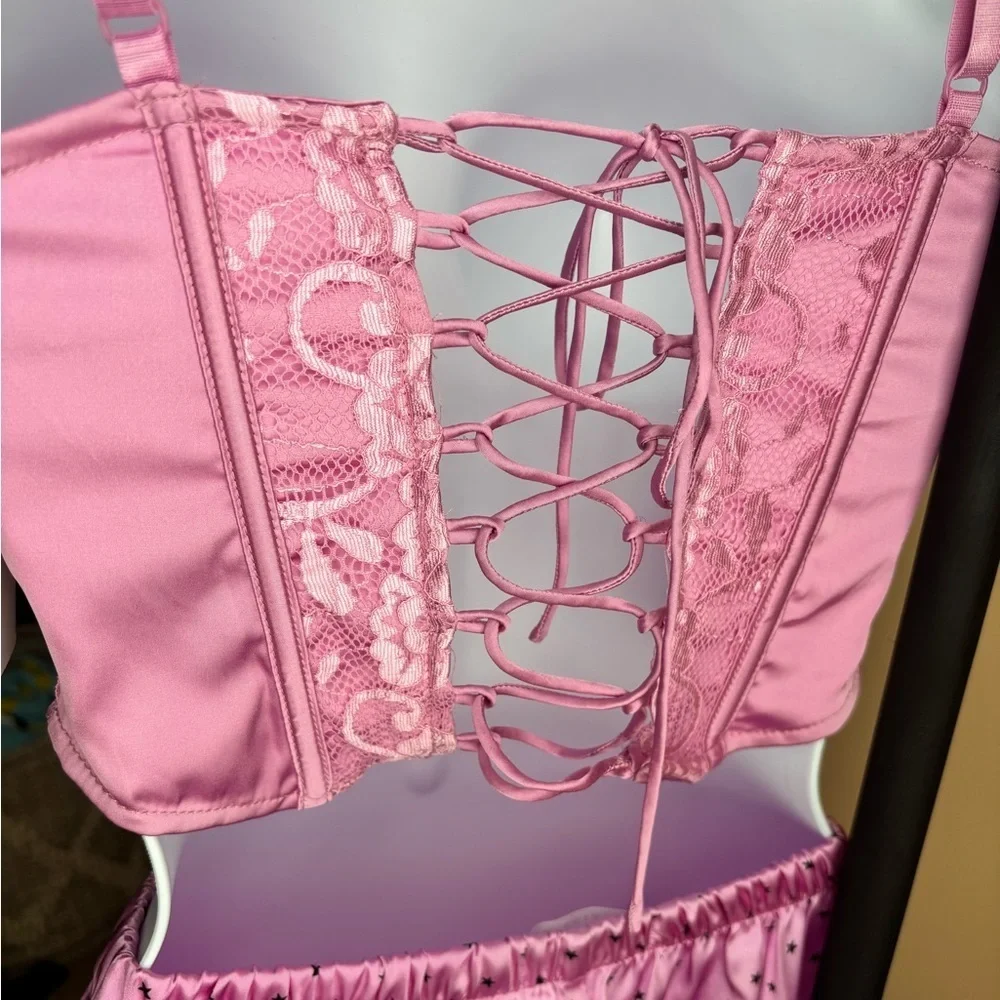 NWT Pink Lace Corset Top | SisterParty | Size: XXS